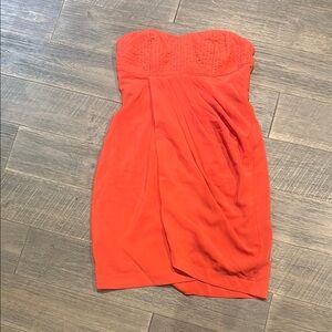 Forever 21 Strapless Orange Dress